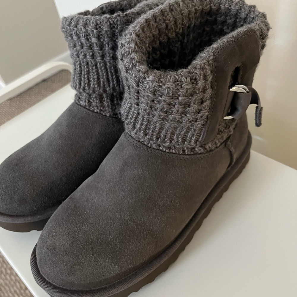 UGG Gray Sweater Boots